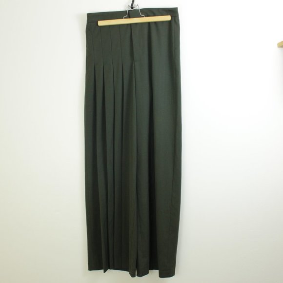 Zara High Waisted Unique Pleated Wide Leg Pants - Picture 2 of 8